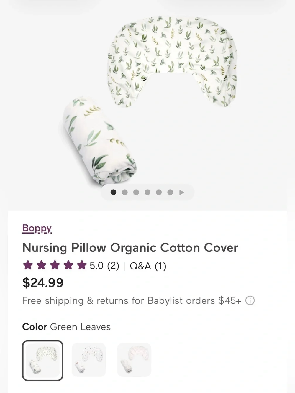 Boppy 100% organic